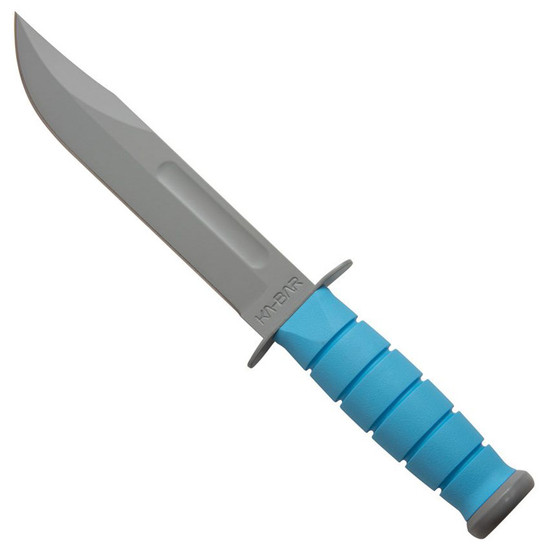 Ka-Bar USSF Space-Bar Blue Kraton Fixed Blade Knife, 7" Gray Powder Coat Blade