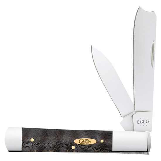 Case Smooth Black Curly Oak Wood Razor Knife