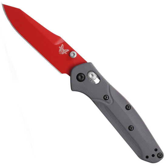 Benchmade SHOT Show 2024 Mini Osborne Folder Knife, CPM-S90V Red Blade