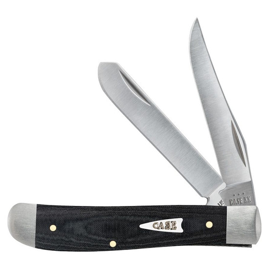 Case Smooth Black Micarta Mini Trapper Knife