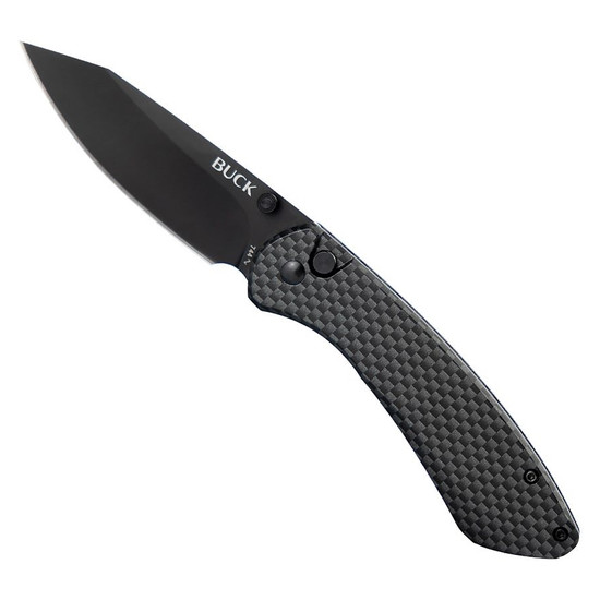 Buck Knives 744 Sovereign Button Lock Folder Knife, Black Blade