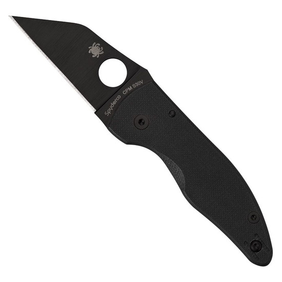 Spyderco Microjimbo Folder Knife, Black Blade