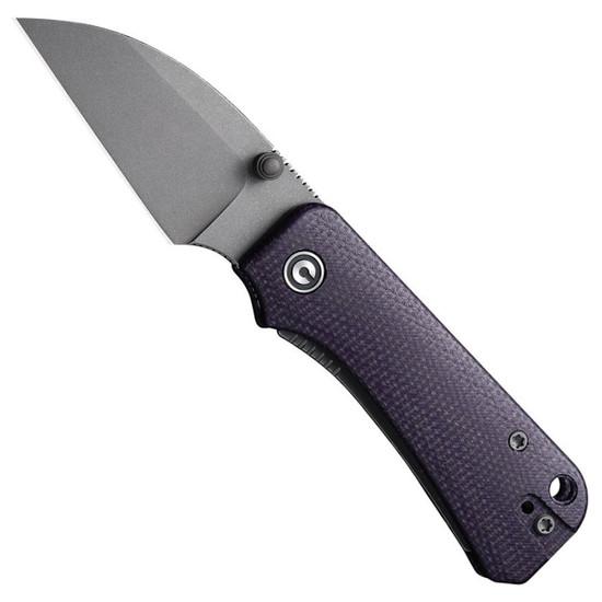 CIVIVI Purple Micarta Baby Banter Knife, Satin Blade
