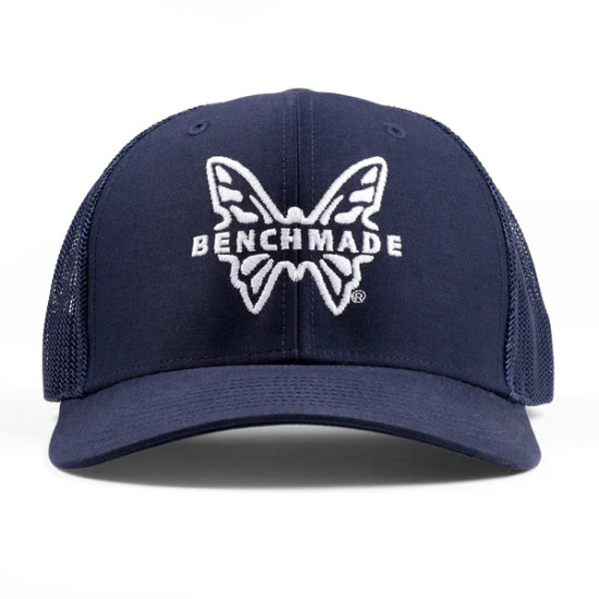 Benchmade Classic Navy Trucker Hat, Snapback