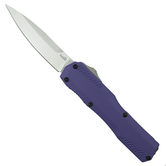 Kershaw Livewire Purple Anodized Aluminum OTF Auto Knife, CPM MagnaCut Stonewashed Blade