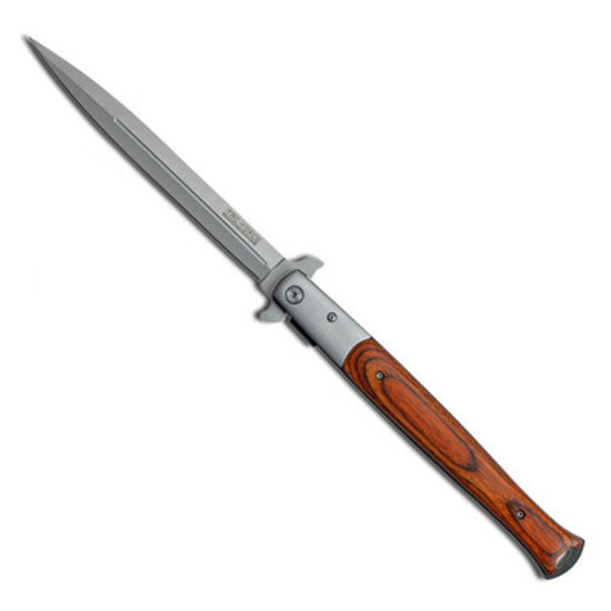 Tac-Force Giant Red Wood Godfather Assist Knife, Matte Blade