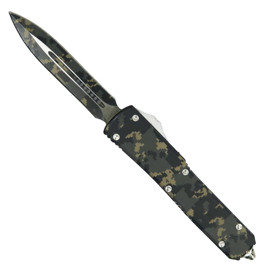 Full Size DigiCamo Elite Gladiator OTF Knife, DigiCamo Dagger Blade