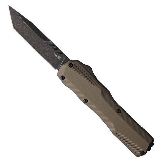 Kershaw Dark Earth Livewire OTF Auto Knife, BlackWash Magnacut Tanto