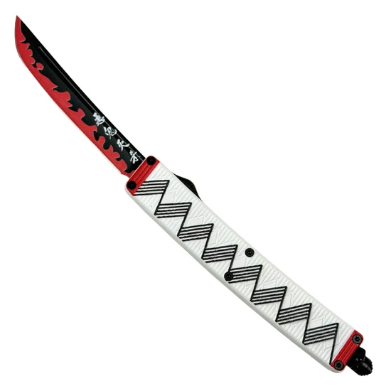 Katana Flame OTF Knife, Drop Point Blade