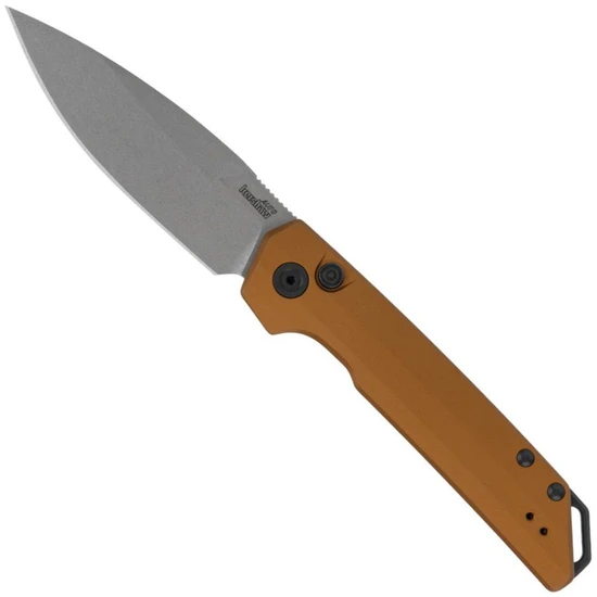 Kershaw Bronze Aluminum Launch Iridium Auto Knife, Working Finish Spear Point Blade