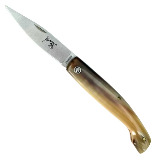 Fox Italy Nuragus 564/17 Cattle Horn Folder, Clip Point Blade