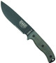 ESEE Knives ESEE-6 Fixed Blade Knife, Black Part Serrated Blade, Linen Micarta Handle, Black Sheath, ESEE-6S-B