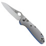 Benchmade 555-1 Grey Mini Griptilian Sheepsfoot Folder Knife, CPM-20CV Satin Blade