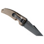 Hogue Knives Brown EX03 Auto Knife, Black Tanto 3.5 Blade