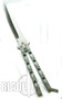 Pirate's Booty Butterfly Knife, Silver Finish