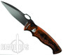 Piranha Orange Hybrid Auto Knife, 154CM Black Blade