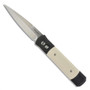 ProTech Godfather Auto Knife, Satin, Black w Ivory Micarta Inlay, 951