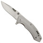 Bear Edge 61109 Silver Flipper Knife, Bead Blast Blade