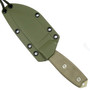 ESEE Knives ESEE-3P-DT Micarta Fixed Blade Knife, OD Green Sheath, 1095 Carbon Desert Tan Blade , sheath