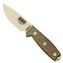 ESEE Knives ESEE-3P-DT Micarta Fixed Blade Knife, OD Green Sheath, 1095 Carbon Desert Tan Blade 