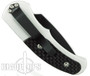 Pro-Tech J4 Runt Cali-Legal Auto Knife, Silver Handle Carbon Fiber Inlay, Black Blade, PT4400BT
