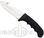 Bear & Son Guthook Knife, Black Kraton Handle, 444