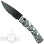 Piranha Silver X Auto Knife, 154CM Black Combo Blade