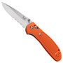 Benchmade 551SH2O Orange Griptilian Folder Knife, N680 Satin Combo Blade