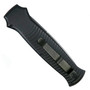 Piranha Bodyguard Auto Knife, CPM-S30V Black Combo Blade Clip View