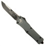 Microtech Limited 143-1SGY Grey Smooth Combat Troodon S/E OTF Auto Knife, Black Blade