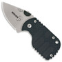 Boker Subcom F Compact Knife, Bead Blast Plain Blade, Black Handle