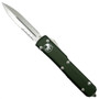 Microtech 122-11CCOD OD Green Contoured Ultratech D/E OTF Auto Knife, Stonewash Combo Blade