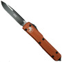Microtech 121-1CCOR Orange Contoured Ultratech S/E OTF Auto Knife, Black Blade