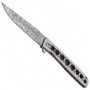 Boker Plus 01BO739DAM Urban Trapper Titanium Flipper Knife, Damascus Blade