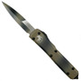 Microtech 120-1CCTC Tan Camo Contoured Ultratech Bayonet OTF Auto Knife, Tan Camo Blade