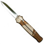 Piranha P-20C Desert Camo Rated-XDE OTF Auto Knife, 154CM Mirror Blade