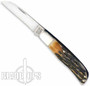 Bear & Son 509 Wharncliffe Genuine India Stag Bone Lockback Knife