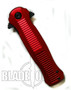 Interceptor Spring Assist Knife, Black Tactical Part Serrated Blade, Red Handle