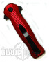 Interceptor Spring Assist Knife, Black Tactical Part Serrated Blade, Red Handle
