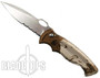 Piranha Desert Camo Hybrid Auto Knife, 154CM Stonewash Combo Blade