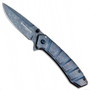 Boker Magnum 01RY825 Blue Raindrop Folder Knife, Blue Blade FRONT VIEW