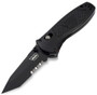 Benchmade 587SBK-1 Warn Mini-Barrage Spring Assist Knife, Black ComboEdge Blade