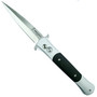 ProTech Large Don Automatic Knife, Carbon Fiber Inlays, Grey Handle, Satin Blade