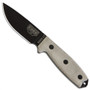 ESEE Knives ESEE-3MIL-P Micarta Fixed Blade Knife, OD Green Sheath, 1095 Carbon Black Blade