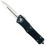 Microtech 138-6 Troodon D/E OTF Auto Knife, Full Serrated Satin Blade Open