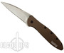 Kershaw Brown Leek Spring Assisted Knife, Elmax, Stonewash Blade