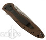 Kershaw Brown Leek Spring Assisted Knife, Elmax, Stonewash Blade