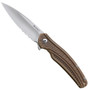 Ken Onion Large Stainless Steel Ripple 2 Knife, Bronze, Combo Edge Blade