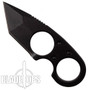 Brous Blades Silent Soldier Tanto Neck Knife, Black Finish
