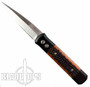 ProTech Godfather Auto Knife, Black Frame, Amber Jigged Bone